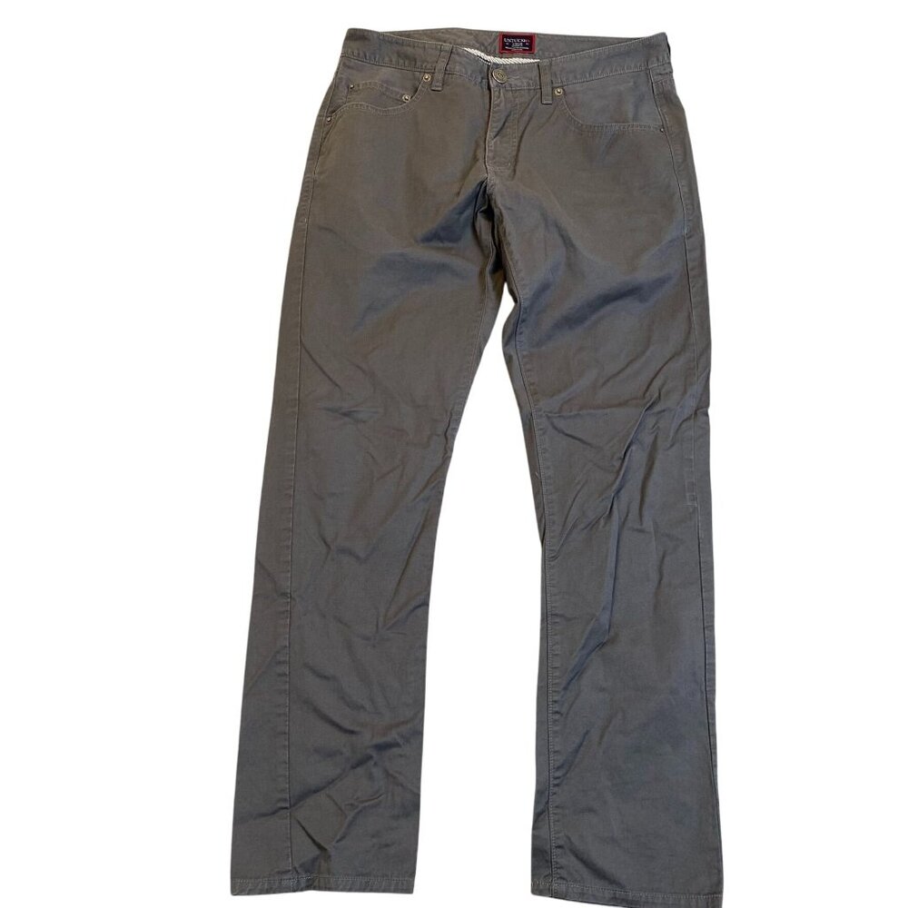 Untuckit Men's Pants 30x28 Measured Gray 98% Pima Cotton 2% Spandex Straight Fit